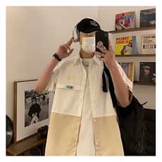 港风新款套装夏季学生衬衫男休闲帅气C3017，男装衬衫，星座1116A-1（原606A）