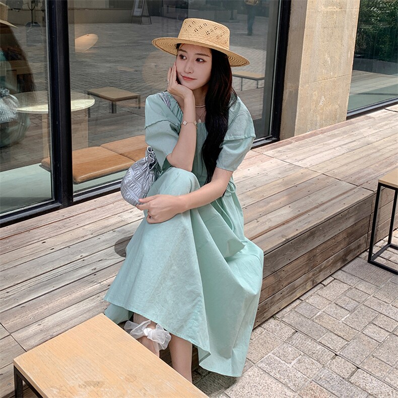 2024新款绿色长裙212-8835-P115-K169,女装连衣裙,浙宝212A