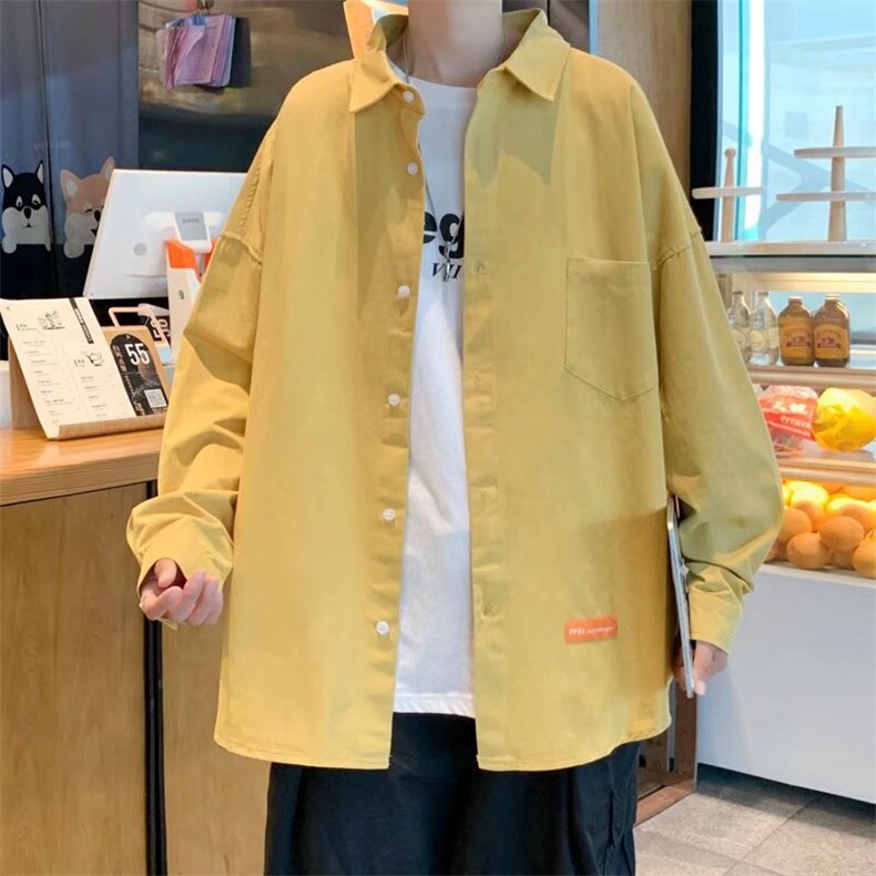 长袖衬衫春款男港风潮流K033P32,男装衬衫,星座1116-2