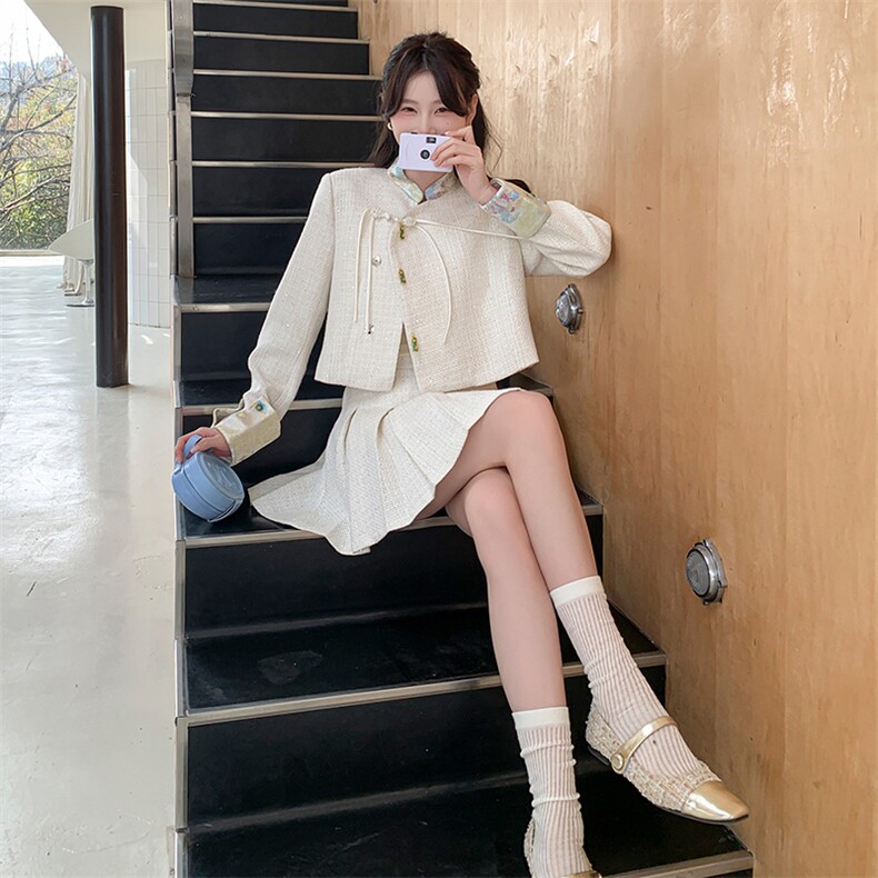 【现货爆】新中式小香风时尚套装迷你裙2C081-8067P195K268,女装套装/套裙,2C081