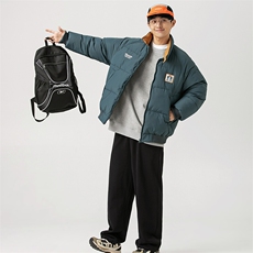 2026冬季新款男日系潮牌纯色刺绣宽松休闲棉服加厚外套MY376-F146，男装棉衣，电商A101（原外27）