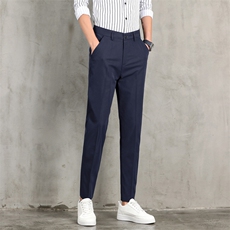 8088p35春季新款长裤西裤男修身商务正装休闲裤小脚垂感西装裤男，男装西裤，星座224