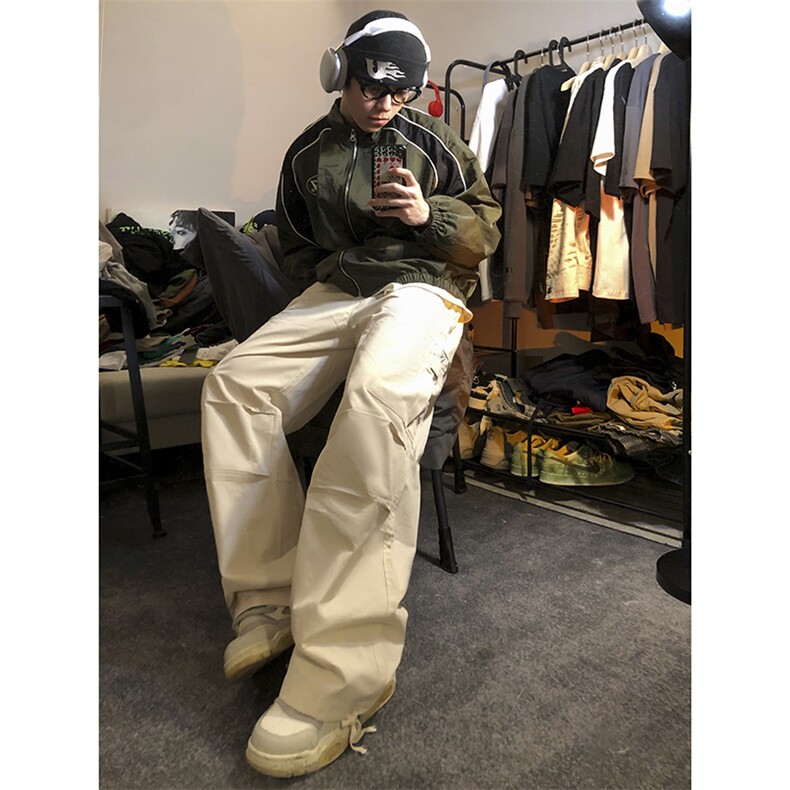 B221美式ins街头hiphop宽松工装休闲裤子LK23122-P65控88,男装休闲裤,电商B221
