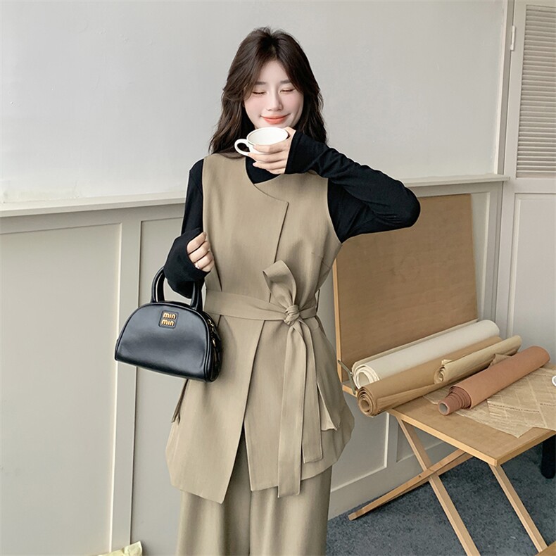 新品现货2025秋装两件套马甲+阔腿裤2C116-2508-P165-K228,女装套装/套裙,2C116