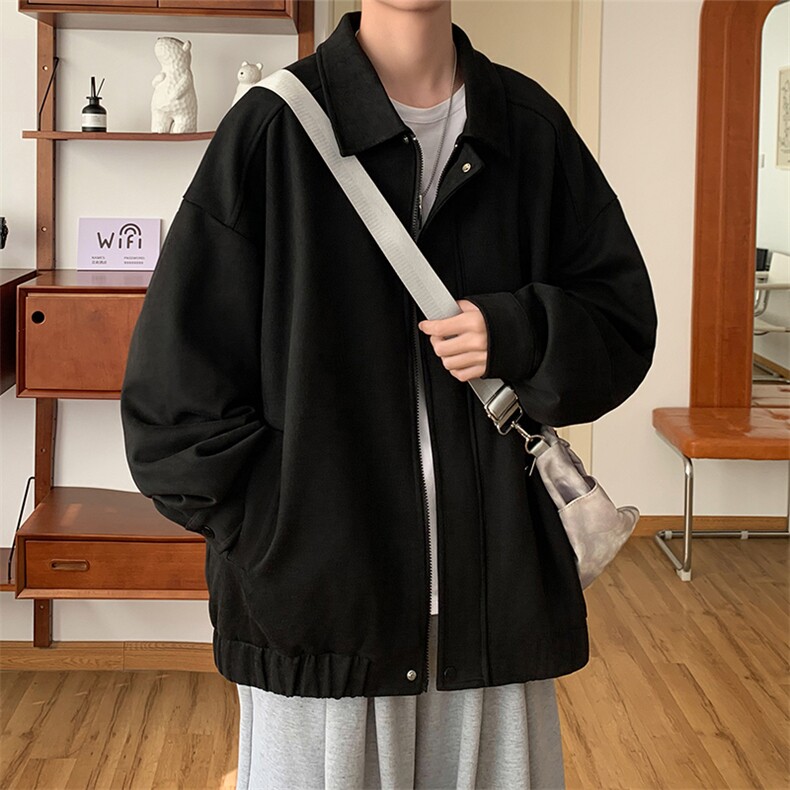 麂皮绒夹克C5389-TP65控价98春季24新品可二开宽松翻领外套,男装夹克,电商A102-1