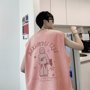 量大优可提供视频2024夏季美式麂皮绒背心D223A-BP2434-P18图片
