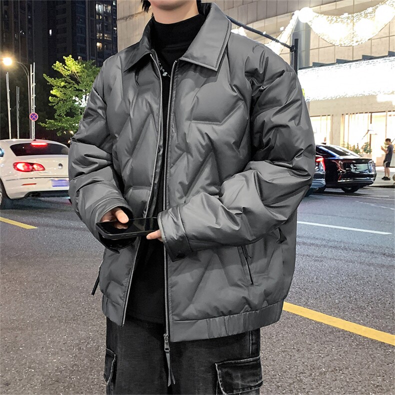 新款有报告冬季轻薄菱形格羽绒服潮外套新标90绒YR25335,男装羽绒服,星座301B-2（原A443-1）