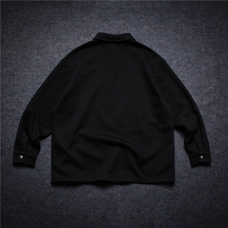 polo领衬衫袖星空棉大码宽松卫衣A036A-PL188-P65控98,男装衬衫,电商A036A