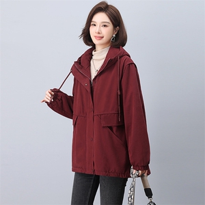 加绒厚度派克服女2025冬季新款宽松休闲连帽保暖棉服图片