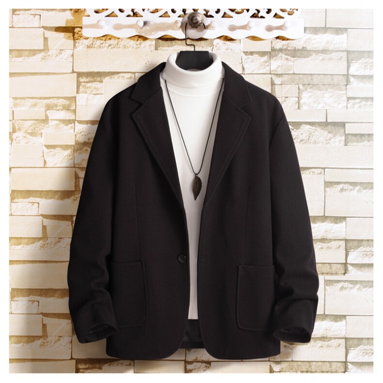 N6169/P95加棉P105冬季新开叉呢料毛呢西服男宽松外套上衣呢大衣,男装毛呢大衣,电商A141