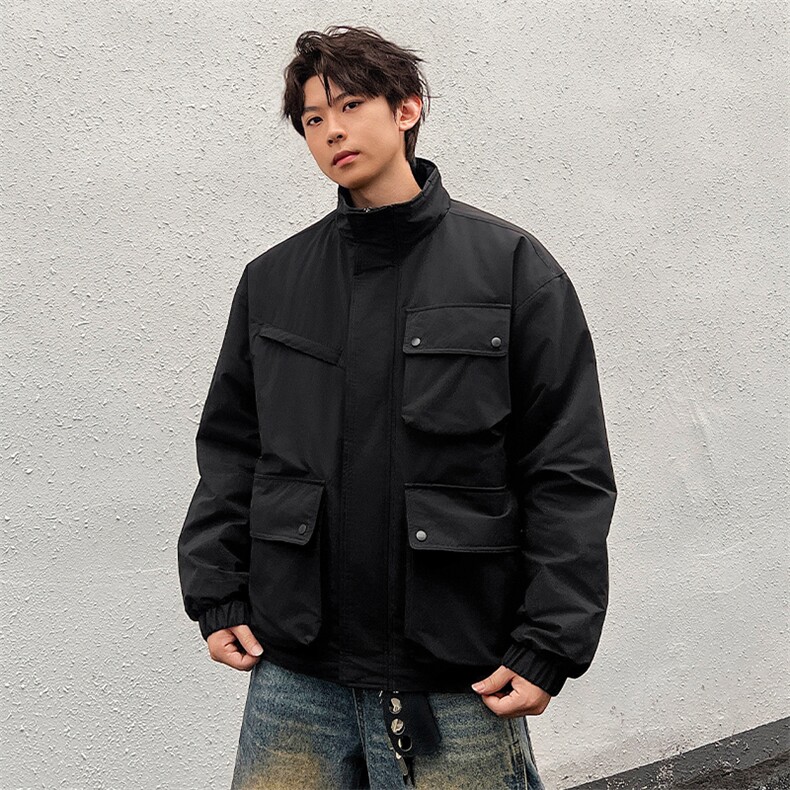 美式新款秋冬多口袋户外机能休闲棉衣外套A436-W990-P95138,男装棉衣,电商A436