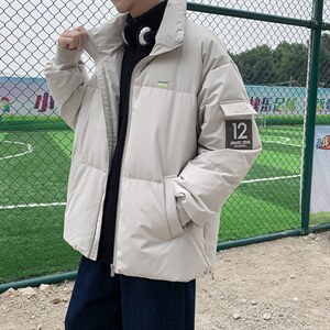 冬季衣男潮牌ins立领夹克纯色面包服外套帅百搭袄 W1936-P78图片