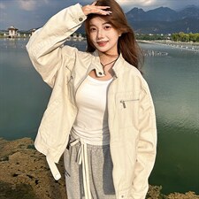 26春装高品质老钱风立领夹克外套男女美式潮牌拉链工装风宽松上衣,男装夹克,电商A486, 26春装高品质老钱风立领夹克外套男女美式潮牌拉链工装风宽松上衣,男装夹克,电商A486,