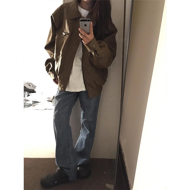 【有货】美式复古pu皮夹克工装皮衣外套JK735特P78,男装夹克,星座908-1