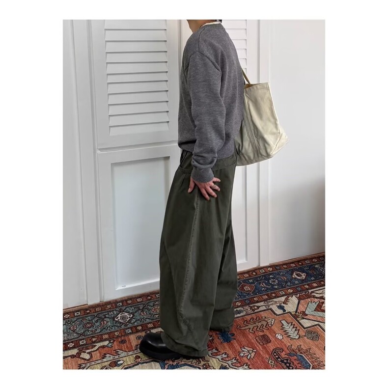 1506/QYM2400/P56秋冬复古百搭慵懒风亨利领纽扣圆领毛衣,男装针织衫/毛衣,星座1506