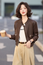 2025年春季现货时尚潮流女装精品皮衣外套，女装皮衣，1C078