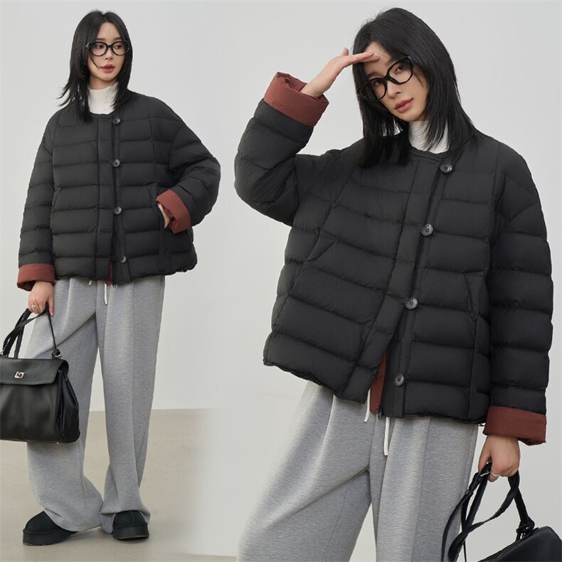 现货2025年冬季新款90白鸭绒休闲羽绒服女,女装羽绒服,阳光伊恋