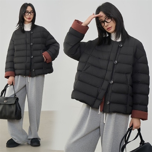 现货2025年冬季新款90白鸭绒休闲羽绒服女图片