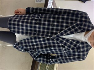 3167#薄呢格纹西装图片