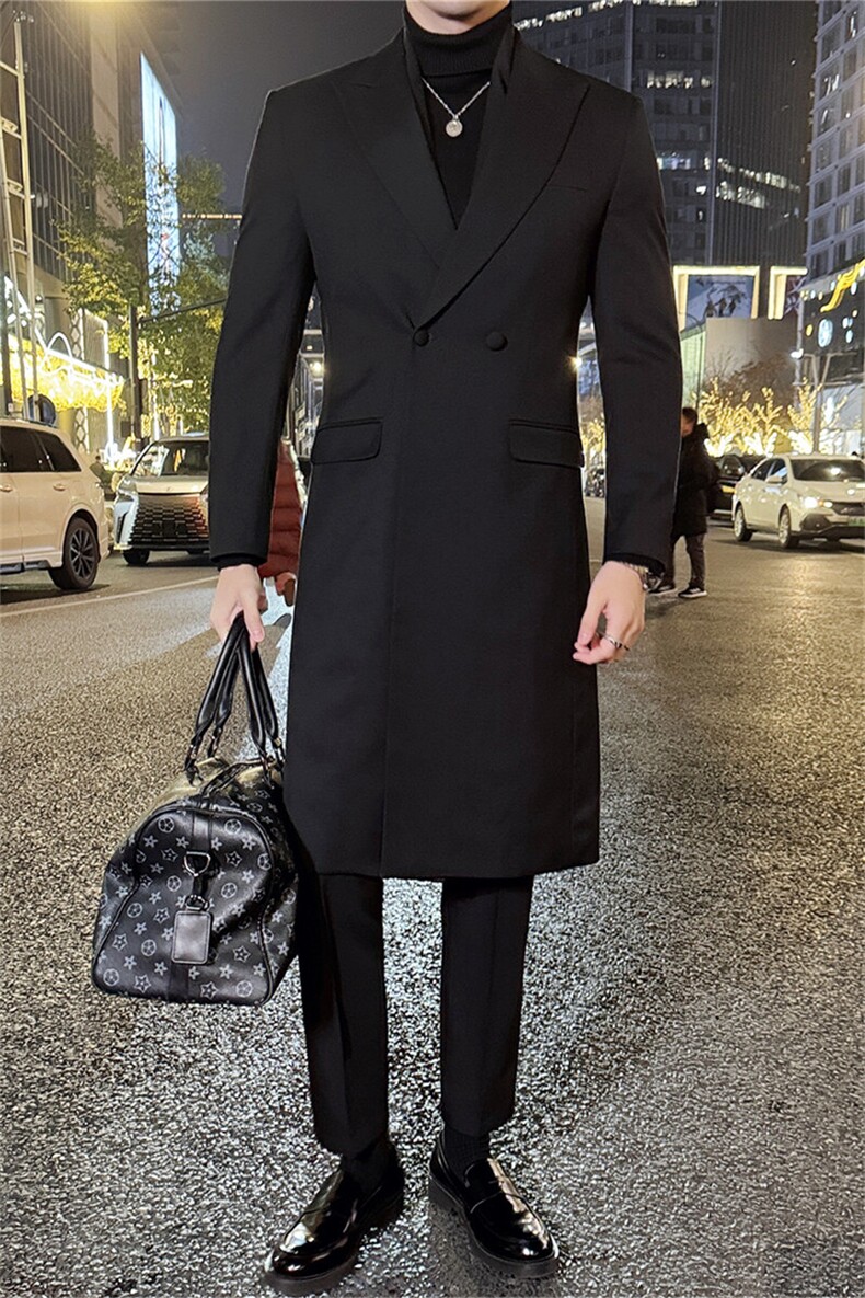 朝戈-西服套装单西两件长款西装商务职业正装小西装韩版修身,男装西服,星座505-2（原电商A260-1)