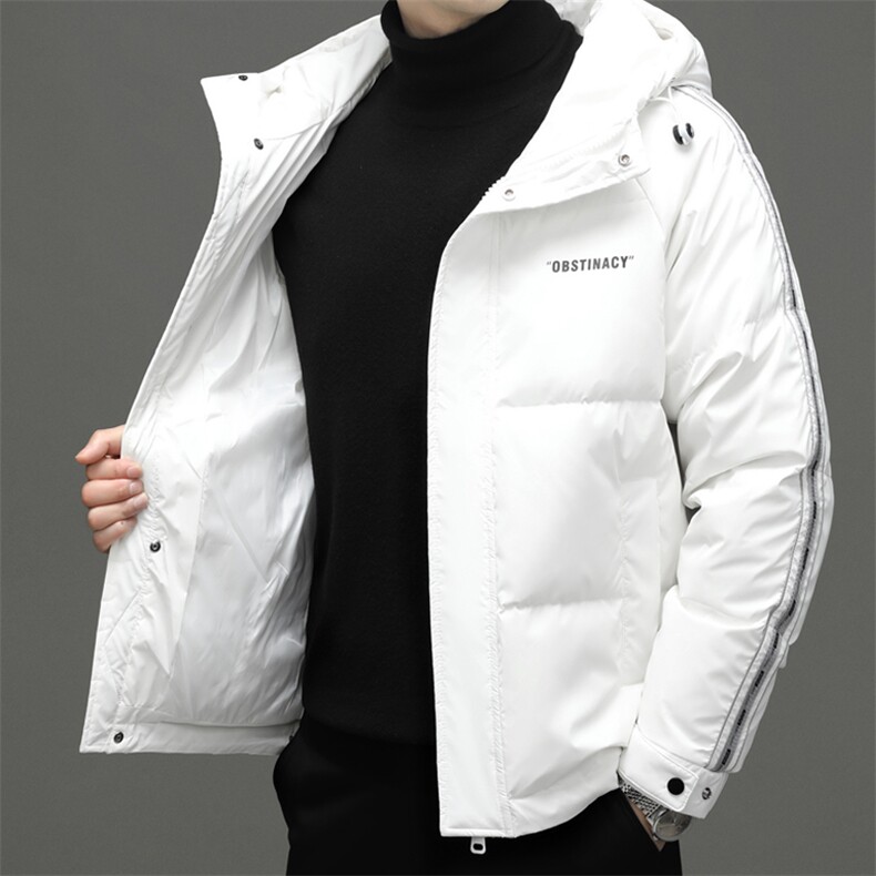冬季新款连帽羽绒服男士中青年商务休闲上衣加厚防寒保暖男装外套，男装羽绒服，电商B212（原钱塘6029）