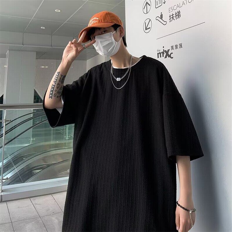 C509P33短袖t恤男潮牌ins纯棉宽松半袖青年圆领体恤港风衣服,男装T恤,星座512-6