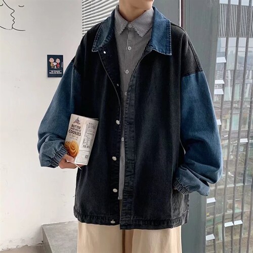潮流夹克潮男春季拼色牛仔外套J499P58，男装夹克，星座1116-2