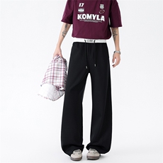 休闲裤男2025秋季新款港风宽松华棉弯刀裤K8558-特P40，男装休闲裤，星座214-9