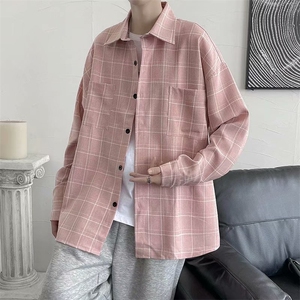 美式复古衬衫春季内搭叠穿外套小众高级感情侣上衣C8010 p40图片