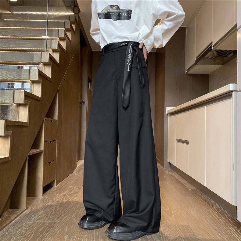 抖音品质春季高级垂坠假口袋宽松休闲西裤B315-K25648-特p40控78图片