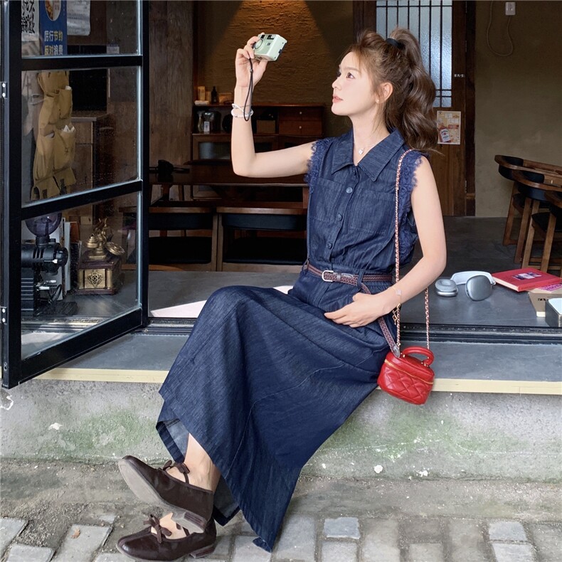现货韩版气质牛仔连衣裙P145K208-603,女装连衣裙,2C210