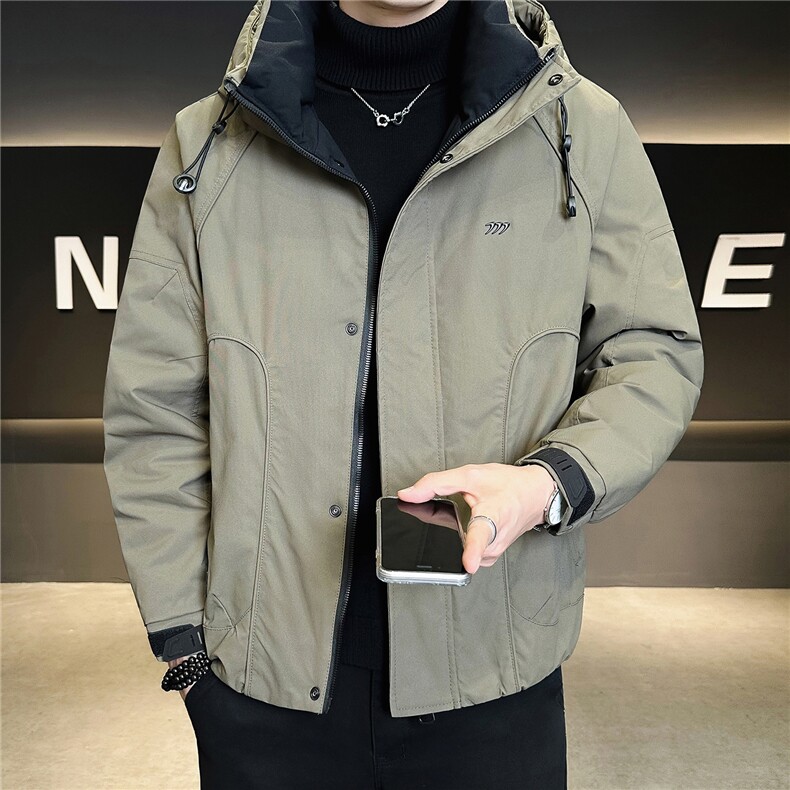 9811-P215-M-3XL标50绒店主风冬季连帽冲锋衣休闲保暖羽绒服男,男装夹克,电商B255