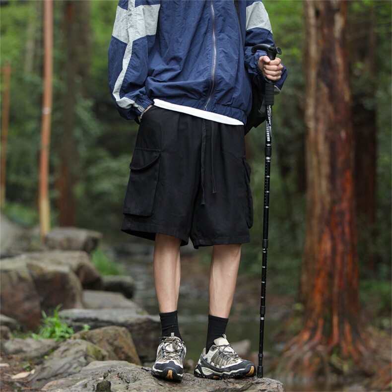 工装短裤男士夏季美式潮牌宽松直筒运动休闲学生五分裤子,男装牛仔裤,星座410-7