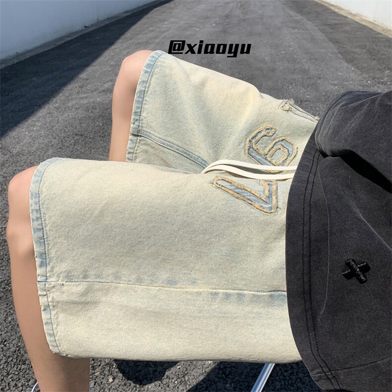 XZ616夏季新款水洗做旧牛仔直筒五分裤短裤TY820P45控58,男装牛仔裤,星座512A（原616）
