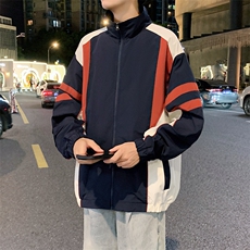 2025新款现货小米格撞色夹克男立领上衣外套DSA157B-J1573-P75，男装夹克，电商A157B