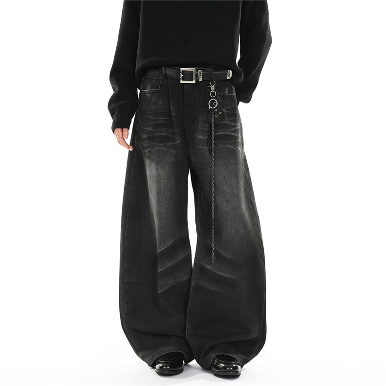 xz905-2-Z088#P65-（控98）美式高街弯刀水洗牛仔裤，男装牛仔裤，星座905-2