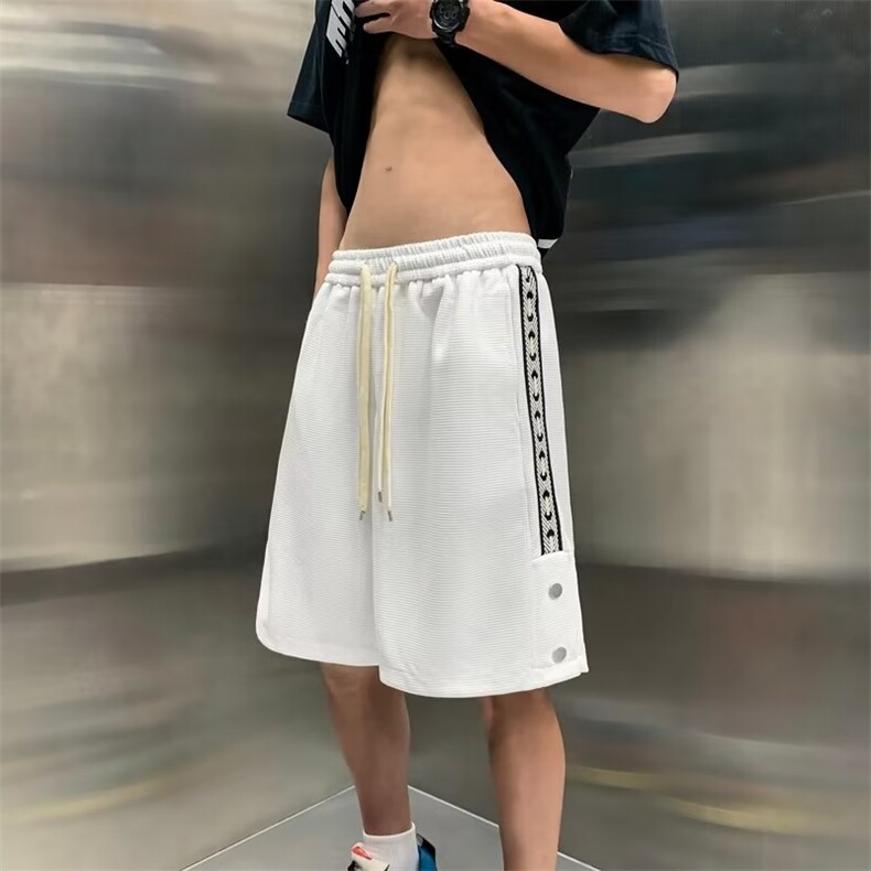 夏季华夫格织带拼接休闲五分短裤DK539-P29,男装休闲裤,星座1109-3
