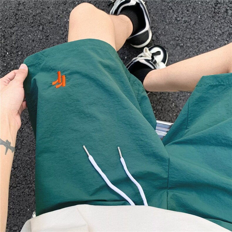 男士夏季冰丝薄款潮牌休闲短裤宽松跑步运动裤学生篮球五分裤睡裤,男装牛仔裤,星座1013