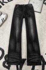 B221美式ins高街暗黑重工艺修身微喇牛仔裤LK26639-特P45控78，男装牛仔裤，电商B221