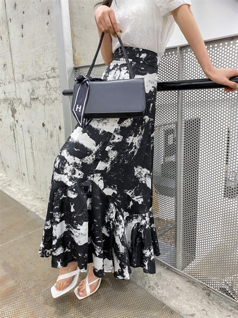 YCJ雪纺缎面半裙，女装半身裙，YCJ