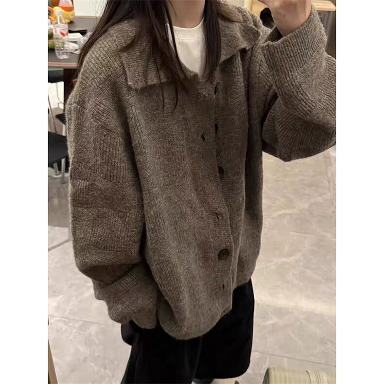 网图A2340TP52-秋冬新款美式复古老钱风针织翻领毛衣男百搭长袖,男装针织衫/毛衣,电商B241