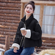 新款冬季时尚潮流女装羽绒服女保暖轻薄显瘦短款外套百搭显高显瘦设计，女装羽绒服，浪花E族（衣布洛）
