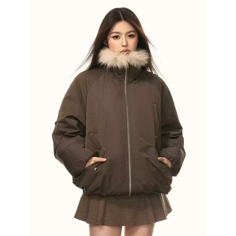 美式复古毛领棉服外套冬季新款百搭宽松加厚保暖棉袄M0871-P85,男装棉衣,星座308B-2