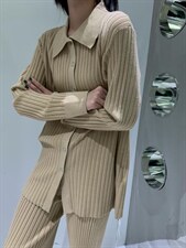 秋季新品现代简约坑条针织套装，女装职业装，AUDREY WANG