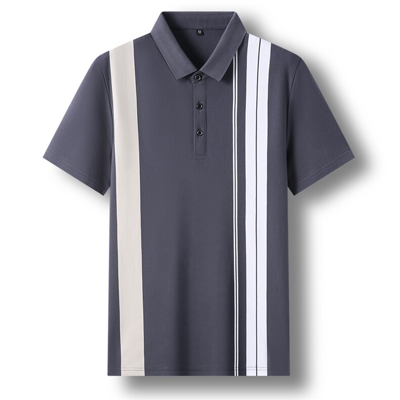 夏季保罗丅恤衬衫领中年衣服Polo衫男士短袖商务休闲翻领半袖体恤,男装T恤,电商B212（原钱塘6029）