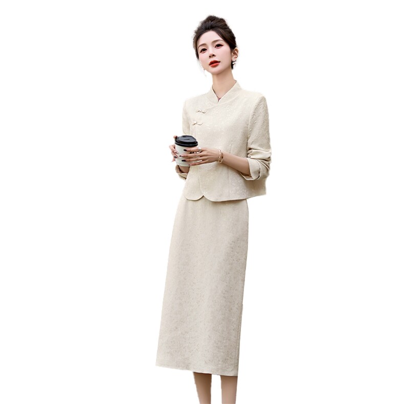 新中式套裙女2024年秋季新款女装时尚气质显瘦两件套,女装套装/套裙,关键词