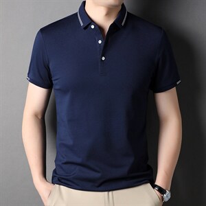 D22776钱塘2020-2夏季男士精品翻领休闲短袖T恤舒适P53图片