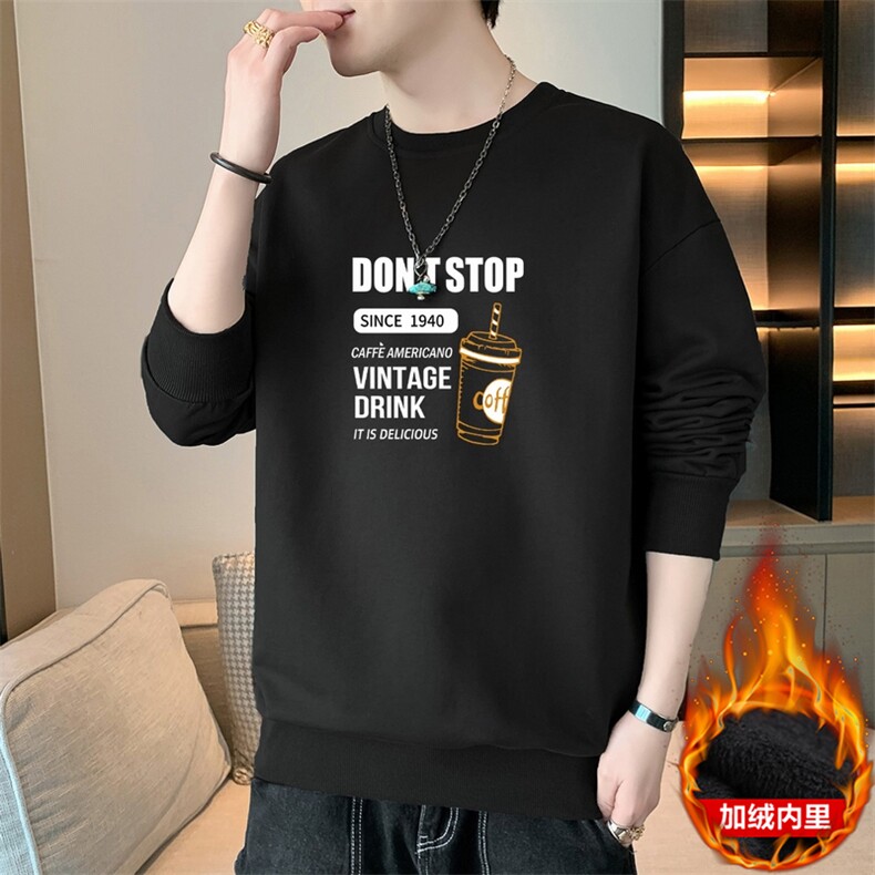 外贸跨境货源现货2025秋冬加绒新款男士休闲印花卫衣JR175-P19,男装卫衣,星座1816-2（原1210–2）