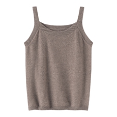 2025夏秋新款羊绒衫女100山羊绒休闲圆领内搭针织衫纯色简约背心，女装马甲，咔绒特