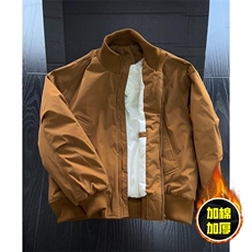 棉衣5W件现货冬季美拉德立领飞行夹克廓形高街棒球服加棉加厚外套，男装夹克，电商A486